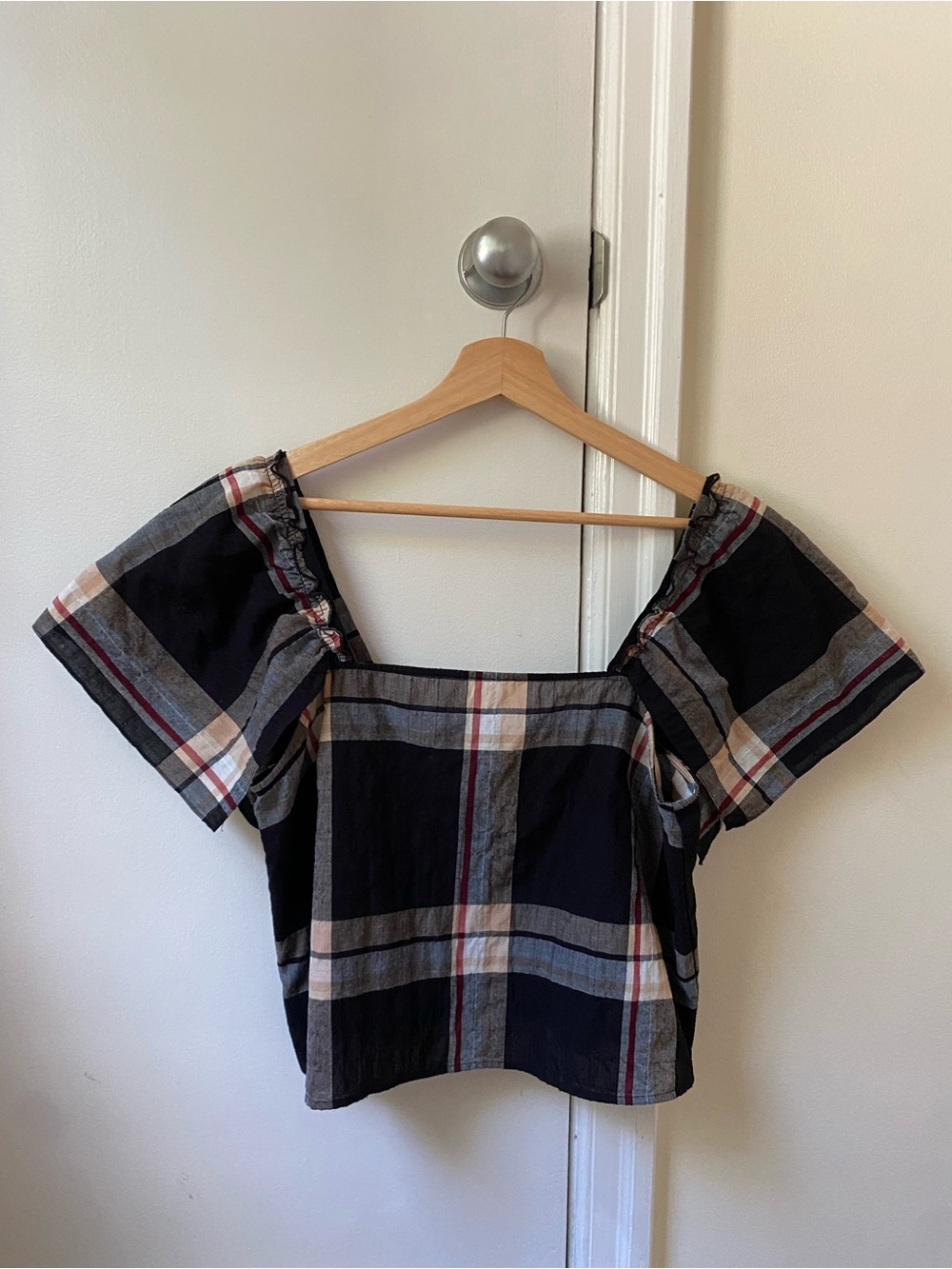 Club Monaco Plaid Blouse
